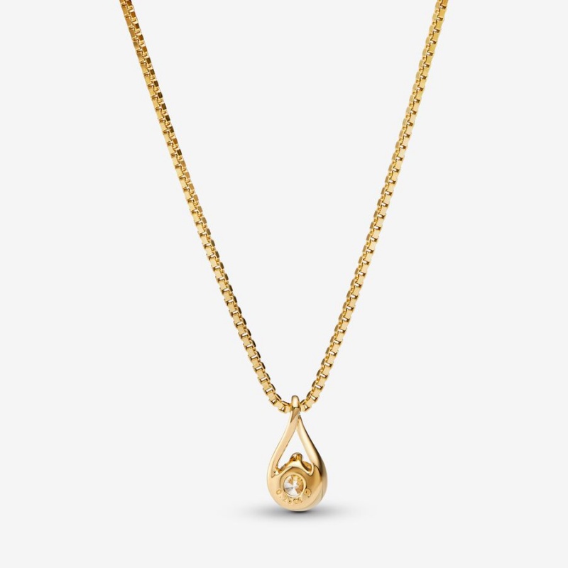 Pandora Brilliance 0.25 ct tw Necklaces Gold | 20497-ILME