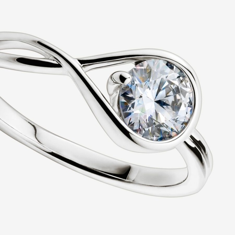 Pandora Brilliance 0.75 ct tw Lab-Created Diamond Rings White gold | 01534-OJKC