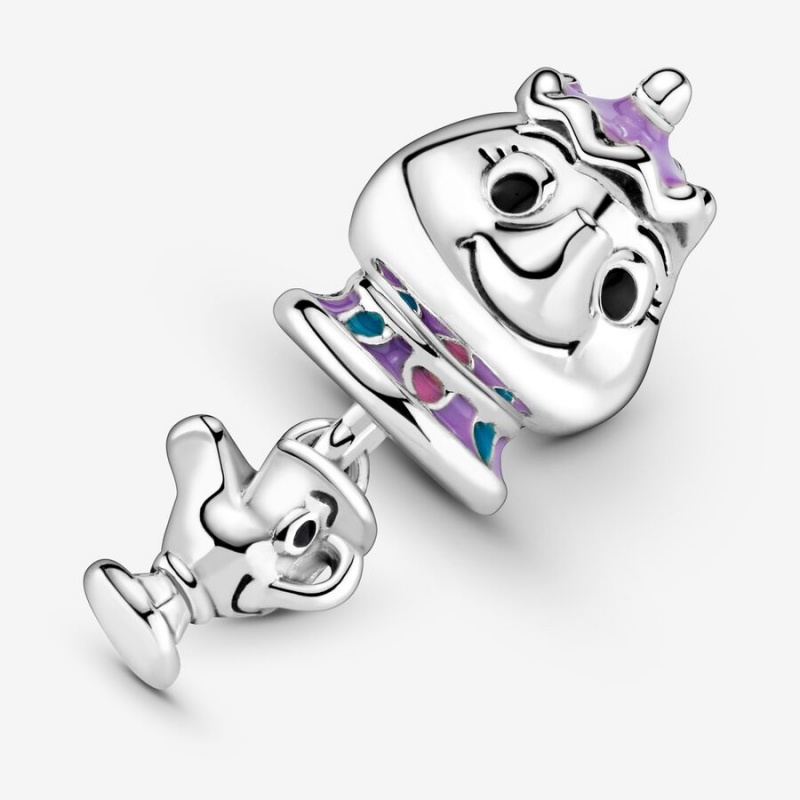 Pandora Disney Beauty the Beast Mrs. Potts Chip Dangle Charms Sterling silver | 09648-LUIG