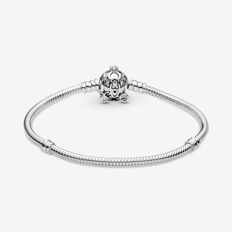 Pandora Disney Cinderella Pumpkin Coach Clasp Moments Charm Holders Sterling silver | 90124-OYUD