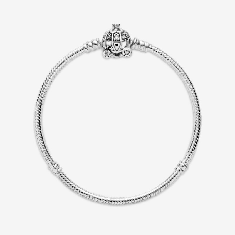 Pandora Disney Cinderella Pumpkin Coach Clasp Moments Charm Holders Sterling silver | 90124-OYUD