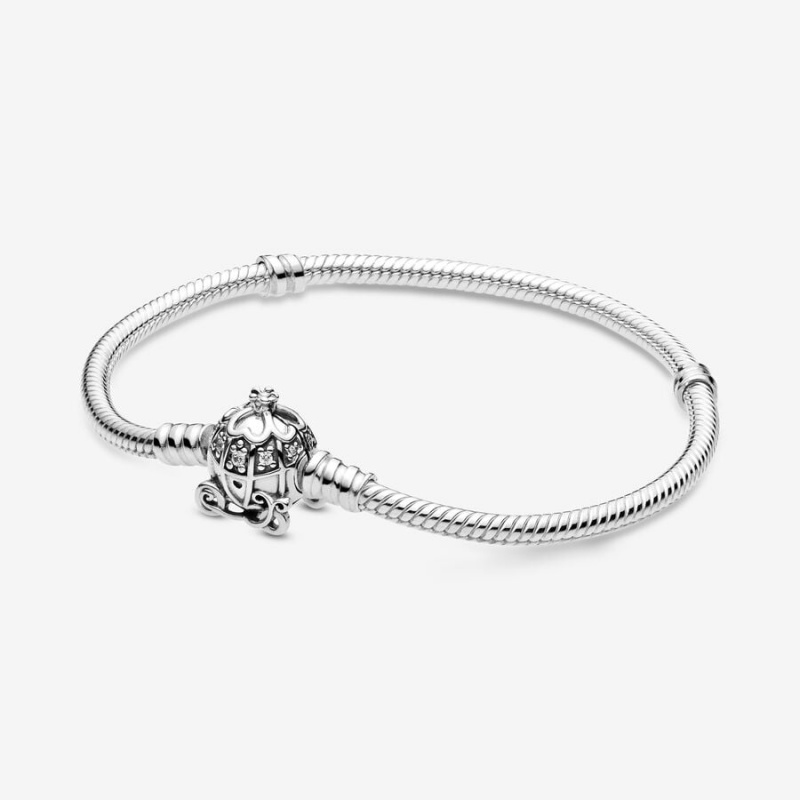 Pandora Disney Cinderella Pumpkin Coach Clasp Moments Charm Holders Sterling silver | 90124-OYUD