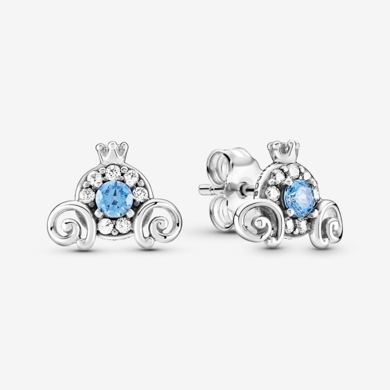 Pandora Disney Cinderella Pumpkin Coach Stud Earrings Sterling silver | 48195-AQZX