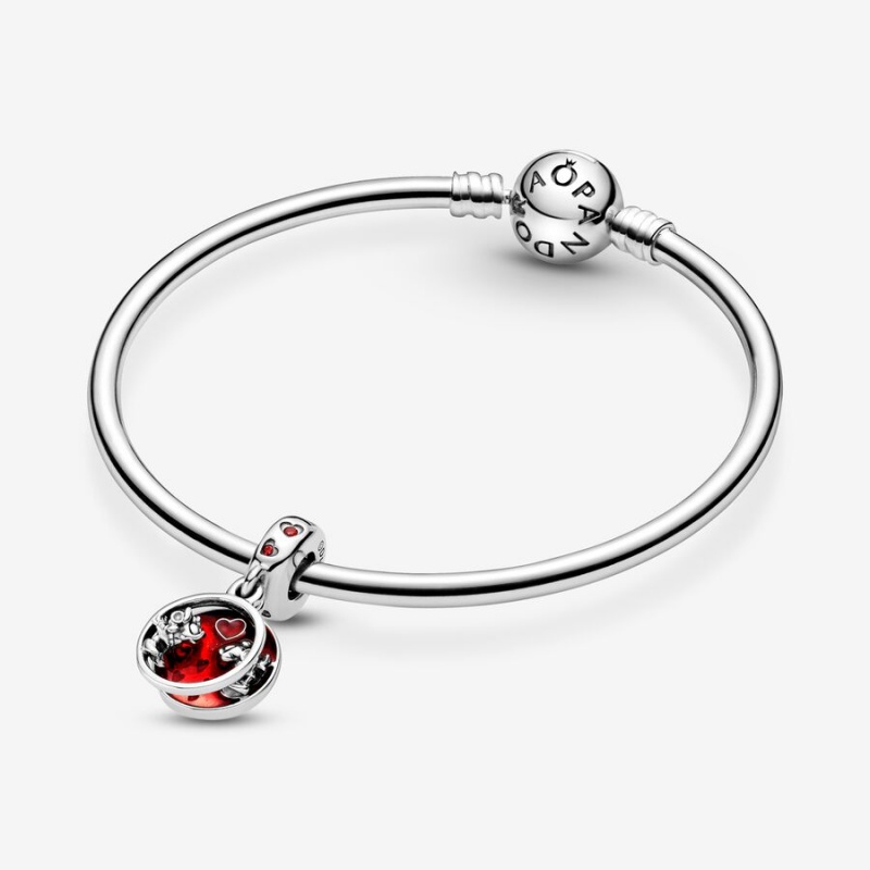 Pandora Disney Mickey Mouse & Minnie Mouse Love Kisses Dangle Charms Sterling silver | 30547-XNEO