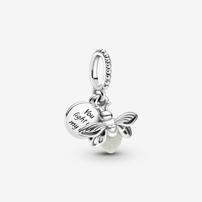 Pandora Glow-in-the-dark Firefly Dangle Charms Sterling silver | 91427-IJYO