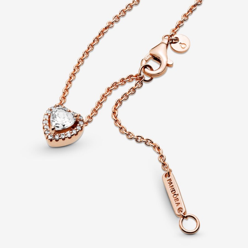 Pandora Happily Ever After Necklace & Earring Sets Rose gold plated | 92306-QTER