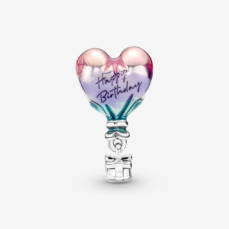 Pandora Happy Birthday Hot Air Balloon Charms Sterling silver | 67529-SIQR