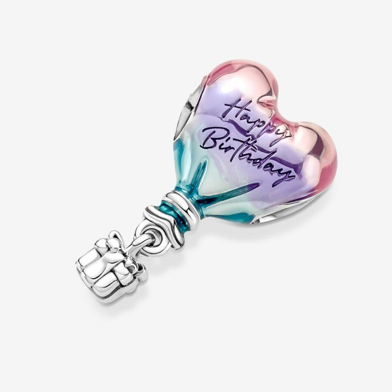 Pandora Happy Birthday Hot Air Balloon Charms Sterling silver | 67529-SIQR