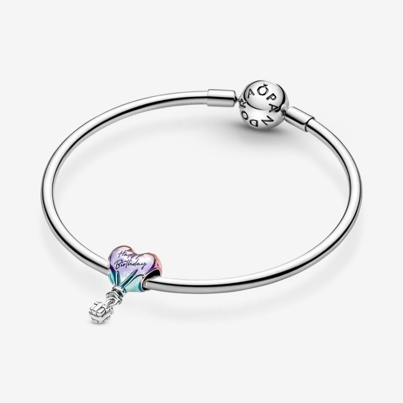 Pandora Happy Birthday Hot Air Balloon Charms Sterling silver | 67529-SIQR