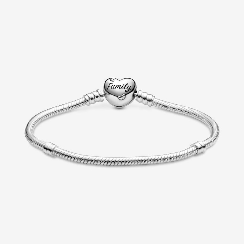 Pandora Moments Family Tree Clasp Snake Charm Bracelets Sterling silver | 64179-CDKX