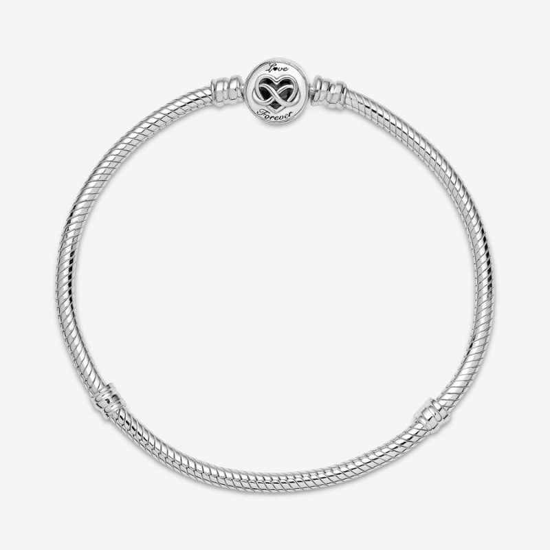 Pandora Moments Infinity Clasp Snake Charm Bracelets Sterling silver | 20498-OAHM