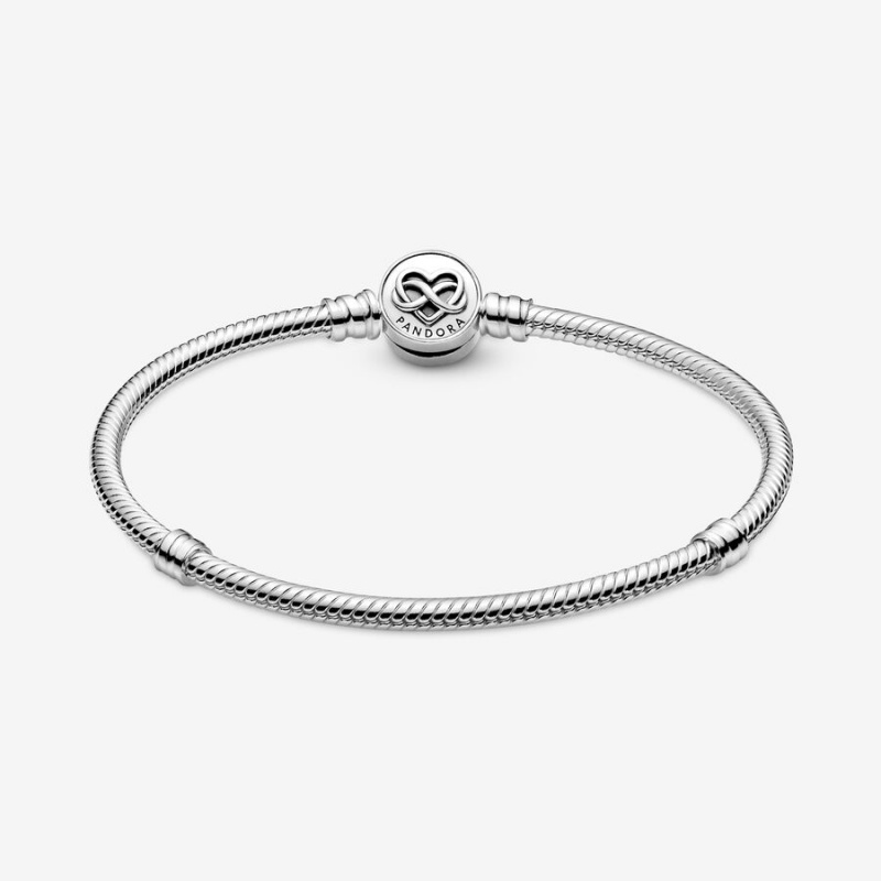 Pandora Moments Infinity Clasp Snake Charm Bracelets Sterling silver | 20498-OAHM