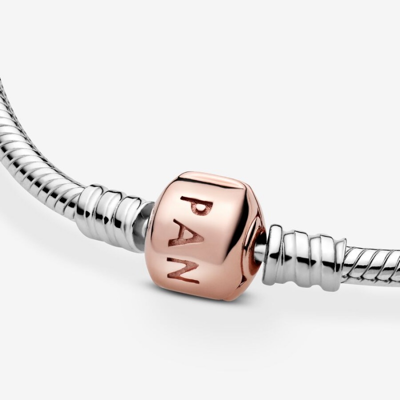 Pandora Moments Snake Charm Holders Rose gold plated | 49658-EQTF