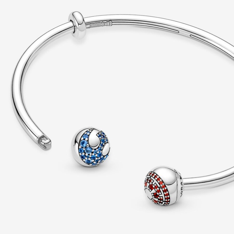 Pandora Moments Star Wars Light & Dark Side Logo Open Bangles Sterling silver | 51329-NEZJ