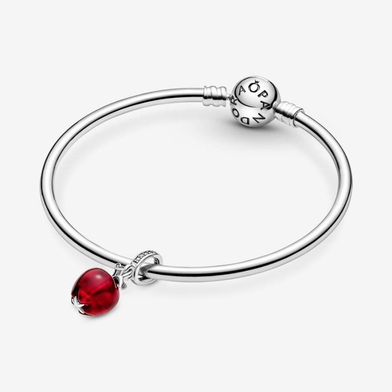 Pandora Murano Glass Red Apple Dangle Charms Sterling silver | 93647-AHSB