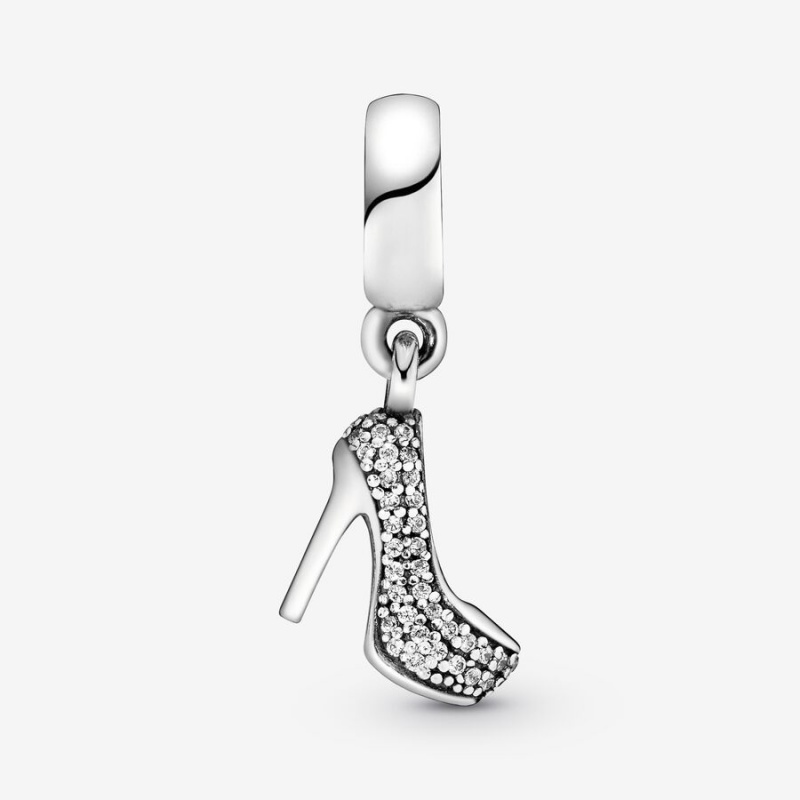 Pandora Pave Stiletto Shoe Dangle Charms Sterling silver | 79425-PBDG