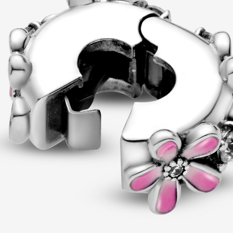 Pandora Pink Daisy Flower Clip Clips Sterling silver | 06437-RNZC