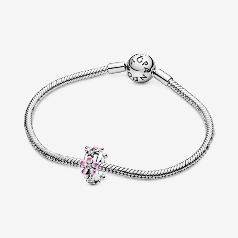 Pandora Pink Daisy Flower Clip Clips Sterling silver | 06437-RNZC