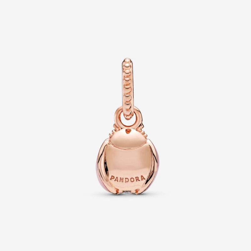 Pandora Pink Ladybird Pendants Rose gold plated | 60389-UFKP