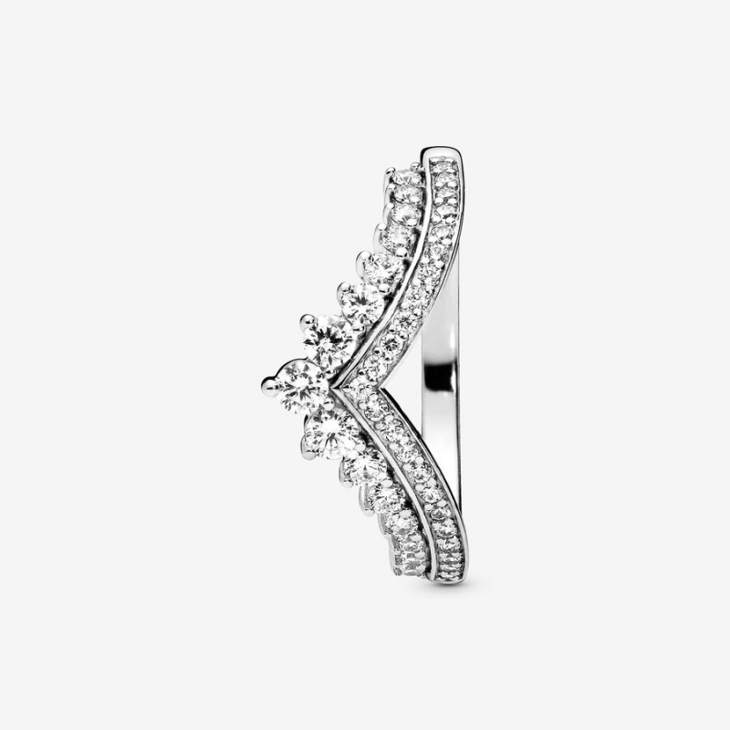 Pandora Princess Wishbone Heart & Promise Rings Sterling silver | 38465-AHIS