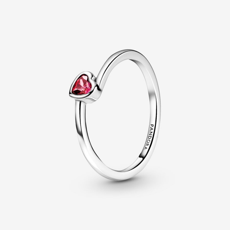 Pandora Red Tilted Heart & Promise Rings Sterling silver | 14592-EZHG