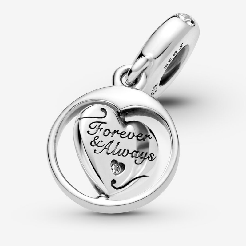 Pandora Spinning Forever & Always Soulmate Charms Sterling silver | 04592-ZQDY