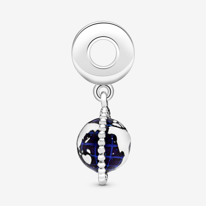 Pandora Spinning Globe Dangle Charms Sterling silver | 06358-NQCH